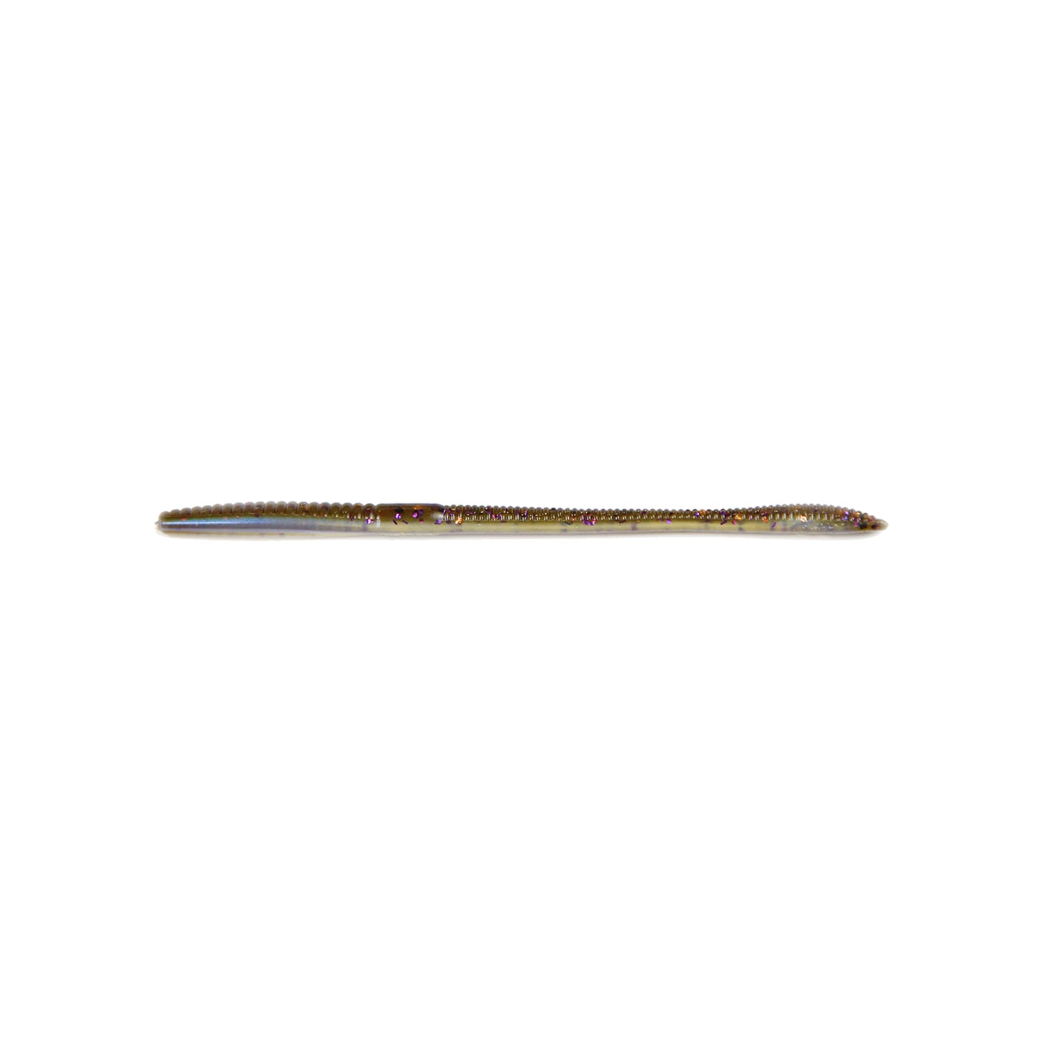 A single Xzone Lures Deception Worm 6" soft plastic lure, brown and segmented with a tapered end, shown on a white background—perfect for bass anglers and fans of Xzone Lures. Comes in a 12 pack.