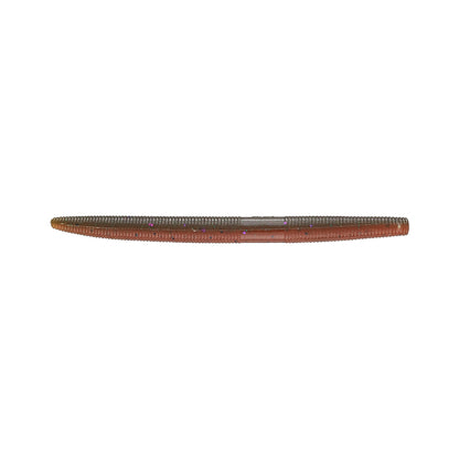 The Yamamoto Senko by Yamamoto is a brown, segmented soft plastic lure with a tapered shape, designed to mimic a real worm and deliver lifelike action as bait.