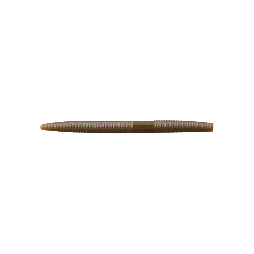 A cylindrical metal rod, threaded along its length and tapering at both ends, resembles a Yamamoto Senko fishing lure by Yamamoto, displayed against a plain white background.